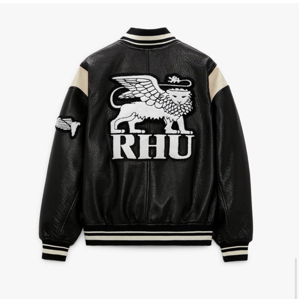 ZARA X RHUIGI LEATHER BOMBER JACKET - Picture 6 of 8
